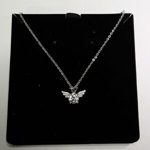 Crown With Wings Necklace 1CT Moissanite